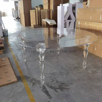 Table de salle à manger de restaurant de luxe moderne Verre en acier inoxydable pour l'extérieur hôtel Décoration pliée Centres de table pour mariages