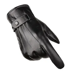 Top qualité hommes coupe-vent gants thermiques hiver chaud temps froid anti-dérapant cyclisme gants en cuir PU personnaliser Logo en gros - Product Image 5