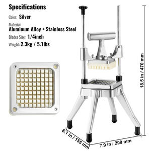 Cortador de Verduras y Frutas Comercial de Acero Inoxidable, Cuchilla de 3/8", 1/4" y 1/2" para Cebolla, Tomate y Pimiento - Product Image 5