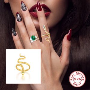 ROXI New Trendy Adjust <b>Ring</b> Design Luxury Diamond <b>Snake</b> Jewelry Opening Adjustable <b>Ring</b> - Product Image 3
