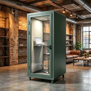 Cabine Acustiche per Ufficio, Postazioni di Lavoro Insonorizzate, Cabine Telefoniche Fonoassorbenti, Sale Riunioni Temporanee Singole, Pod Silenziosi - Product Image 2