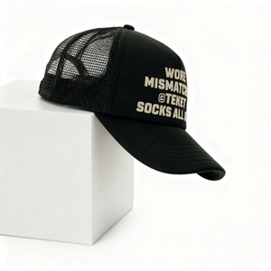 Casquette Trucker Sportive 5 Panneaux Personnalisable en Gros, Perforée au Laser, 100% Polyester Velours et Maille, Casquette Vierge en Stock - Product Image 4