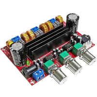 Carte d'amplification numérique 2.1 canaux JYWD, largeur 100x70mm, 2x50W+100W, tension DC12V-24V, module d'amplification audio