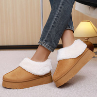 Indispensables pour les voyages, nouvelles bottes de neige à plateforme basse pour femmes, style hiver, tendance, toutes occasions, chaudes, en fourrure artificielle, en caoutchouc