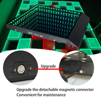 Piste de Danse LED Magnétique Miroir 3D Sans Fil Grace Infinity 2x2 Pieds, Installation Rapide pour DJ