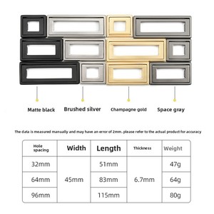 Modern Minimalist Zinc Cabinet Handle Concealed Drawer with No-Drill Invisible Flush Mount for <b>Bedside</b> <b>Table</b> or Wardrobe - Product Image 4