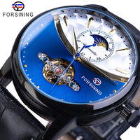 Montres de luxe Forsining montres hommes marque poignet noir doré horloge multi fonction affichage hommes montres mécaniques automatiques