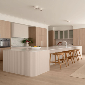 Armoire de <span class=keywords><strong>cuisine</strong></span> américaine mince à rainures en contreplaqué plaqué bois avec <span class=keywords><strong>accessoires</strong></span> - Product Image 6