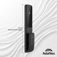 Serrure de porte de luxe sans clé avec reconnaissance faciale et empreintes digitales, caméra WiFi, application TONGTONG, prise en charge de la carte mémoire cloud, en alliage d'aluminium et bois