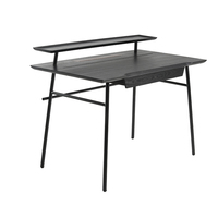 Bureau de travail moderne en bois pour l'étude et l'utilisation d'un ordinateur portable, style bois massif, table d'ordinateur et chaises de salle à manger