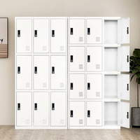 Casier de vestiaire en acier pour salle de sport, école, ou rangement, avec 9, 12, 15 ou 18 portes – Armoire métallique à 12 portes