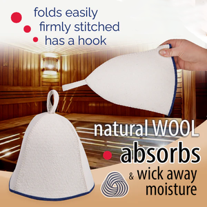 Chapeau <span class=keywords><strong>de</strong></span> sauna personnalisé avec logo, écologique, séchage rapide, luxe moderne, unisexe, en feutre <span class=keywords><strong>de</strong></span> laine doux, chapeau <span class=keywords><strong>de</strong></span> seau - Product Image 4