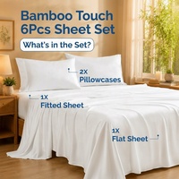 Parures de draps en bambou série 2000, 6 pièces, vente en gros, parures de draps en bambou pour hôtel