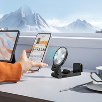 Portable réglable 360 degrés rotatif support de support de téléphone pliable voyage avion pince de bureau avec des fonctionnalités flexibles