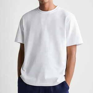 T-shirts vierges de haute qualité pour hommes, col rond, coupe ample, épaules tombantes, 100% coton, grammage lourd, style designer, vente en gros - Product Image 1