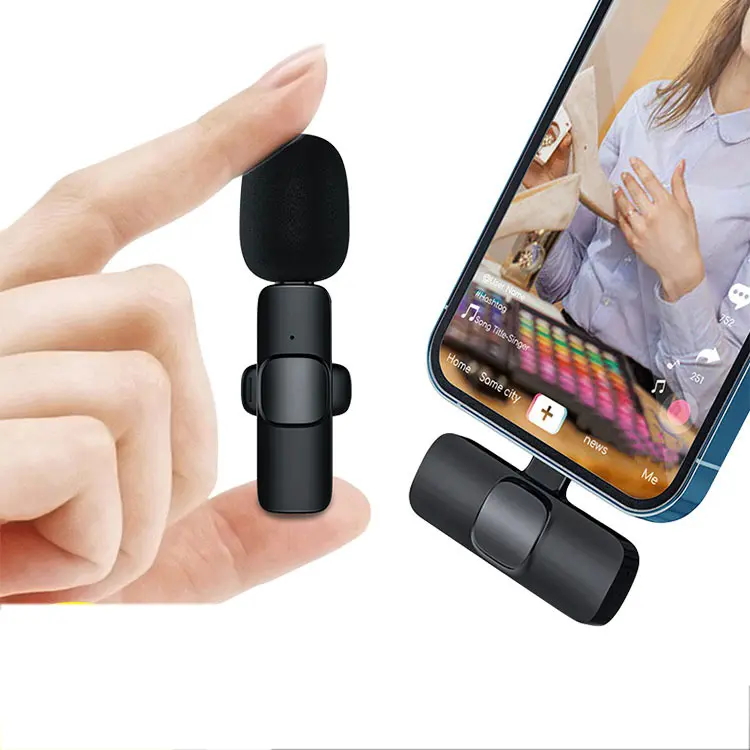 ORANGLES K9 Wireless Lavalier Microphone | Noise Cancelling Clip-On Mic for Smartphone - Kuwait - detailed closeup view - illustrating benefits - Image 3 of 6 | created for all | Shop K9 Wireless Lavalier Microphone | Noise Cancelling Clip-On Mic for Smartphone - Kuwait North Carolina | Free Shipping ORANGLES
