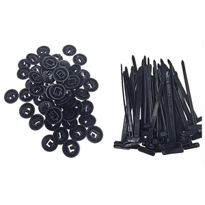 Attaches-câbles universels en nylon robustes à verrouillage automatique avec attaches à broches, résistants aux UV pour carrosserie automobile - Product Image 1