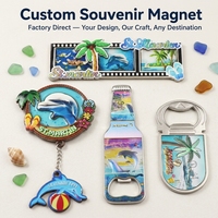 Aimant de réfrigérateur décapsuleur en métal, bois, MDF, avec logo personnalisé, souvenir touristique de plage, ville, île, vente en gros