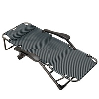 Lit et chaise de lit pliants en métal pour adultes, portables et légers, bon marché, de haute qualité pour l'extérieur avec bras