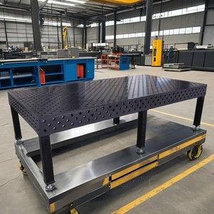 Table de soudage à charge lourde Série D28-Fonte nitrurée, <span class=keywords><strong>grille</strong></span> anti-usure et verrouillage de montage sans soudure - Product Image 1