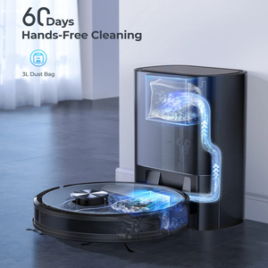 Robot aspirateur et serpillière 3 en 1 avec cartographie intelligente, auto-vidage, compatible Alexa, pour poils d'animaux, tapis et sols durs L6 Nex - Product Image 3