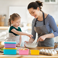 AOHEA Contenants à lunch pour enfants, boîte à bento empilable pour l'école, la maternelle, la garderie, le stockage des aliments, étanche, sans BPA