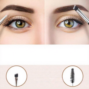Brosse à sourcils 2 en 1, double embout, applicateur de mascara et brosse à sourcils biseautée double face - Product Image 2