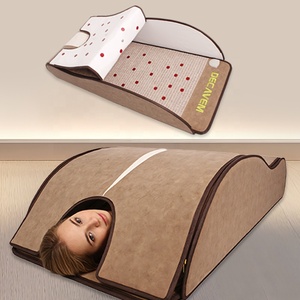 Portable chauffage électrique Photon infrarouge Anion Massage tapis en céramique corée Jade Sauna dôme matelas corps Application - Product Image 3