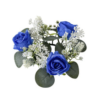 Hochwertiger Künstlicher Blumen-Kerzenhalter-Kranz mit Eukalyptus-Ring für Hochzeits-Tischdekoration, Großer Lagerbestand Verfügbar