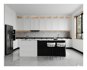 High End Pearl White Home Kitchen Furniture Solid Wood Modular Kitchen <strong>Pantry</strong> <strong>Cabinet</strong> Free Standing - Product Image 6