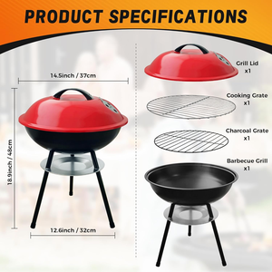 <span class=keywords><strong>Barbecue</strong></span> extérieur de 14 pouces avec logo personnalisé, <span class=keywords><strong>barbecue</strong></span> au charbon de bois de haute qualité pour les promotions - Product Image 4