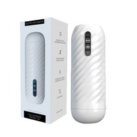 Nouveau Jiehuo 2ème Génération, Masturbateur à 10 vibrations, à poussée et à aspiration, télescopique, avec musique intégrée, alimenté par batterie, en forme de bouchon d'oreille