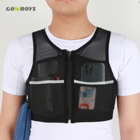 Sac à dos de course à pied, cyclisme, course à pied, hydratation, sac à dos pour hommes et femmes, sangle de gilet réfléchissante, pochette tactique Molle pour téléphone