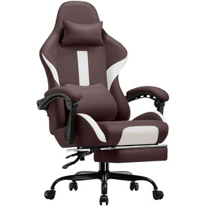 Poltrona da Gaming per Donna di Alta Qualità con Funzione Reclinabile, <span class=keywords><strong>in</strong></span> Tessuto, Ergonomica, Traspirante, per Ufficio e PC, con Poggiapiedi - Product Image 2