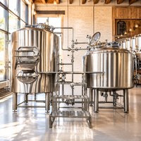 Système de brasserie automatique complet Tonsen, cuve de fermentation à double enveloppe SUS304, équipement de brassage clé en main, certifié CE PED.