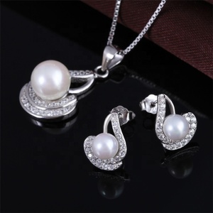 फैशन मोती पूर्ण गहने, असली चांदी 925 रिंग महिलाओं के लिए बनी बालियां - Product Image 5