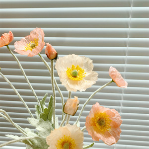 Muyu Chronicles Flor Artificial de Amapola Islandesa, Flor de Seda para Decoración de Bodas y Hogar, Rama Individual con Efecto de Flocado - Product Image 4