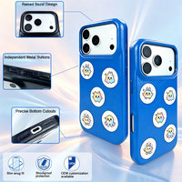 Coque de téléphone antichoc en cuir PU avec boutons métalliques et motif autocollant de dessin animé mignon, style Ins, pour iPhone 15 16 17 Air 17 18 Pro Max