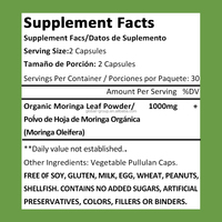Pabrik OEM/ODM Grosir Kapsul Daun Moringa 1000mg Suplemen Herbal Antioksidan untuk Dewasa 60 Kapsul