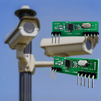 DC5V Miniatur 433MHz RF Funkempfängermodul mit Festcode und Lerncode für Smart Home Automatisierungssysteme -110dBm Empfindlichkeit