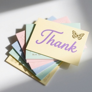 Tarjetas de Agradecimiento de Papel Premium Personalizadas con Impresión a Todo Color y Diseño Personalizado, Estándar Internacional - Product Image 1