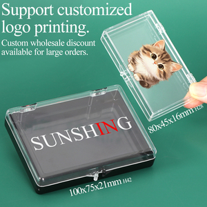 SUNSHING Bulk <b>Clear</b> Polystyrene Hinged Lid <b>Box</b> Premium Small Gel Sticky Sample Case Acrylic False Eyelash Storage Organizer <b>Box</b> - Product Image 3