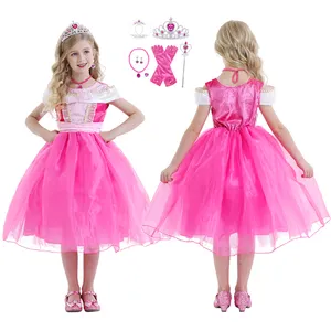 Cosplay Princess Sleeping Beauty Dress Christmas Girls Birthday Party Fancy Aurora Kids Dress Costumes Collection