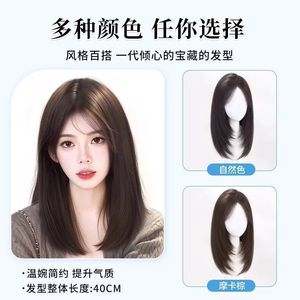 วิกผมมิสฮาล์ฟเฮด ผมตรงยาวปานกลาง หน้าม้าปัดข้าง วิกผมทนความร้อนสูง แฟชั่นบิวตี้ BF436 - Product Image 3