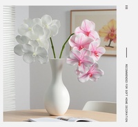 Anggrek Phalaenopsis Artifisial Famiz Cross-border New Arrival, Dekorasi Rumah & Hotel, Cetak 3D, Tangkai Tunggal, Bahan PU