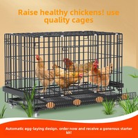 Nouvelle Cage à Poulets Classique Pliable à Cadre en Fer, Installation Facile, pour Poules Pondeuses, Poulets de Chair, Poussins, Canards, Usage Domestique