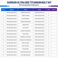 Kit de vis en titane avec embout hexagonal, tête ronde M6x20mm DIN912, vis légères anodisées, ensemble de 55 pièces pour Surron Ultra Bee