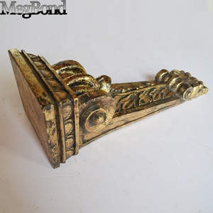 Resina oro <span class=keywords><strong>antico</strong></span> decorazione classica mensola da parete, Art Deco Design foglia mensola appesa da parete - Product Image 5