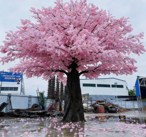 Grand <span class=keywords><strong>arbre</strong></span> artificiel de cerisier en fleurs blanc en fibre de verre, personnalisé et économique, pour décoration de mariage en extérieur - Product Image 1