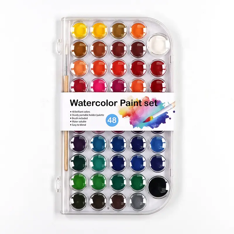 48 Farben wasch bare Aquarell farbe für Kinder, Erwachsene, Anfänger & Künstler